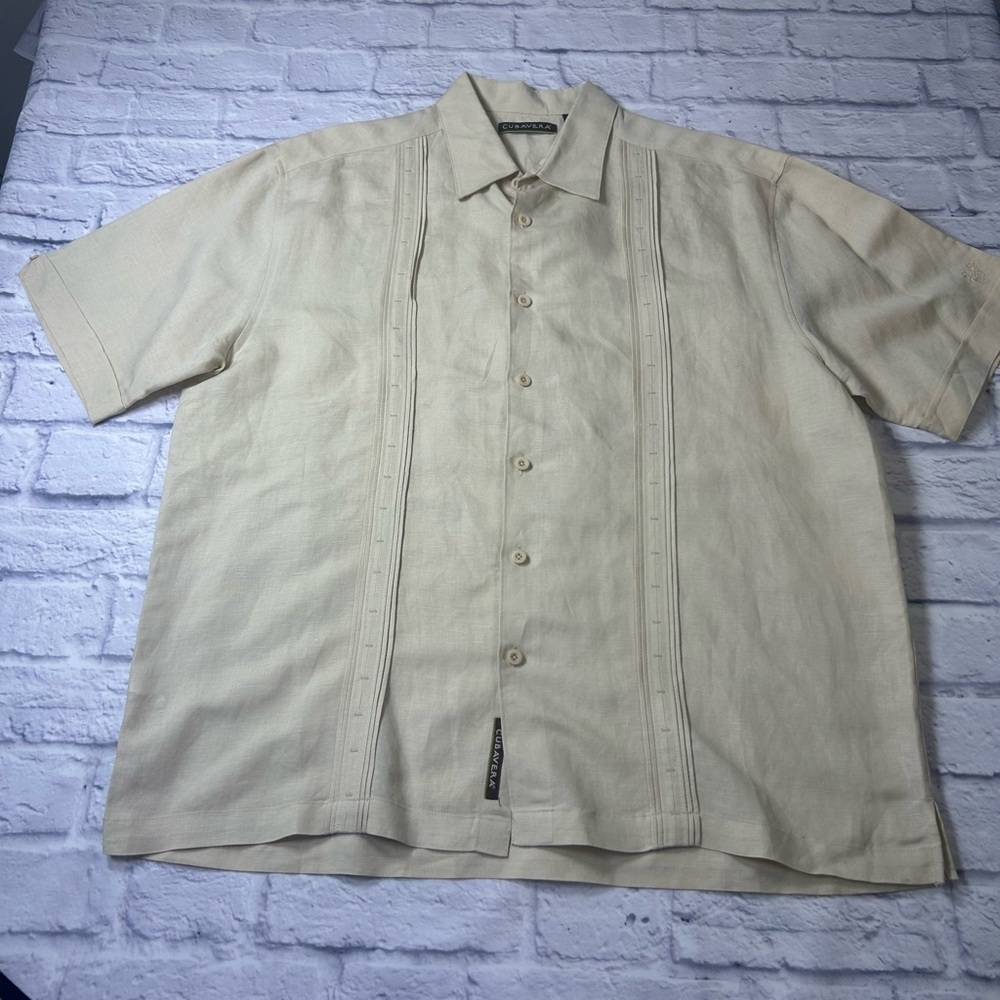 Cubavera Light Tan Short Sleeve Shirt